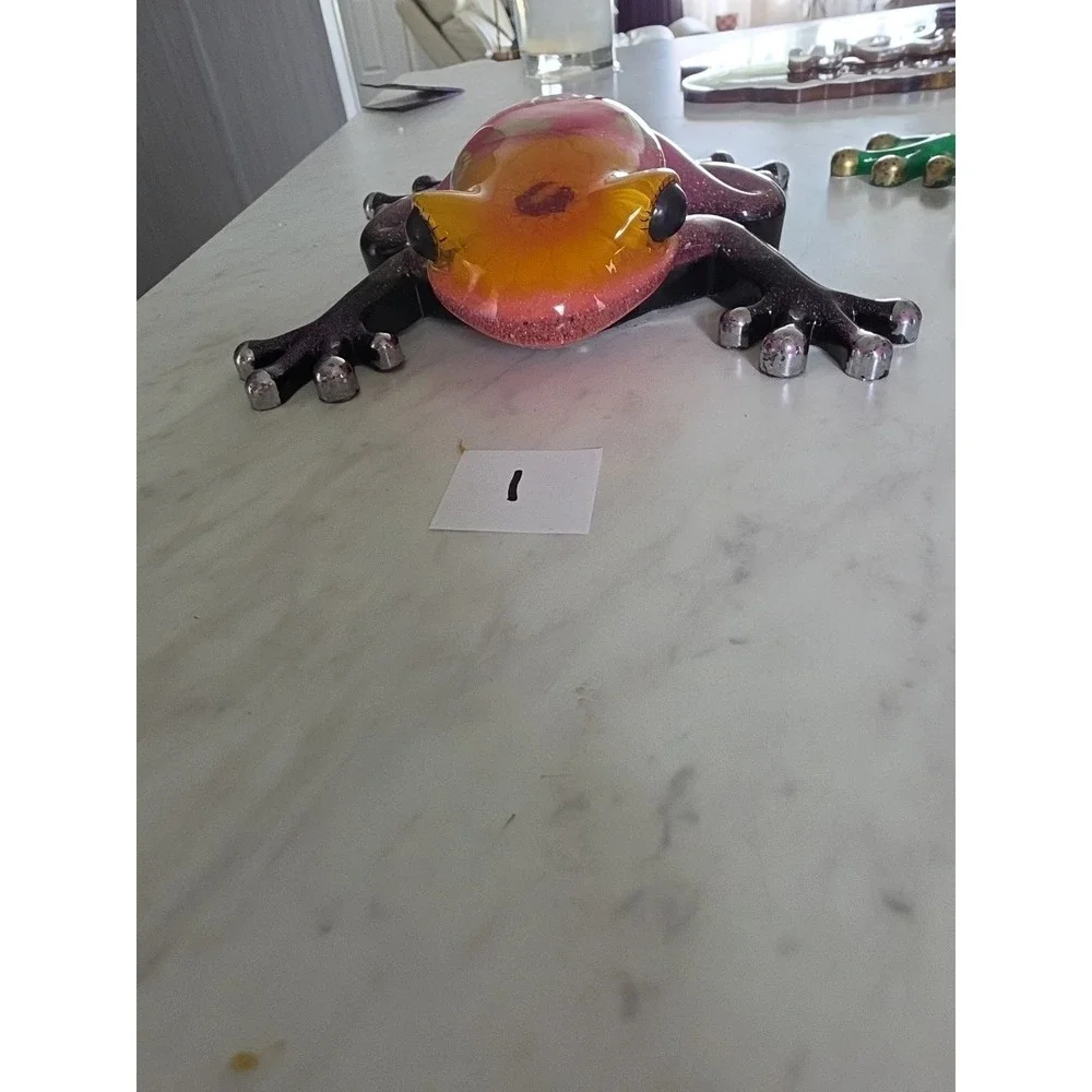 Large Handmade Resin Decorative Frog